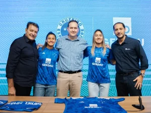 Cruzeiro e Gerdau anunciam renovação do patrocínio master do futebol feminino | Créditos: Divulgação Gerdau