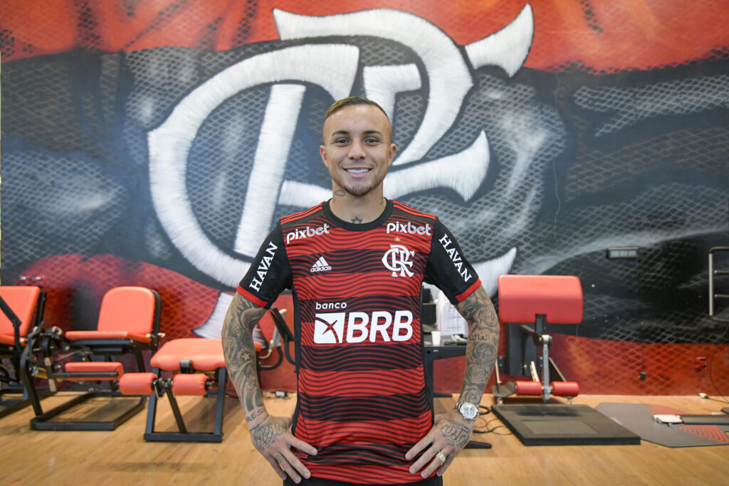Everton Cebolinha. Foto: Alexandre Vidal / Flamengo